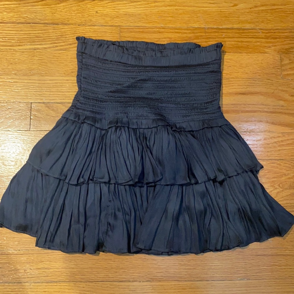 Navy blue mini skirt